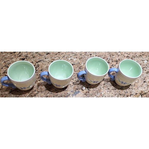 Pfaltzgraff Summer Breeze 16 oz. Stoneware Coffee Tea Mugs/Cups Set of 4 - Picture 3 of 14